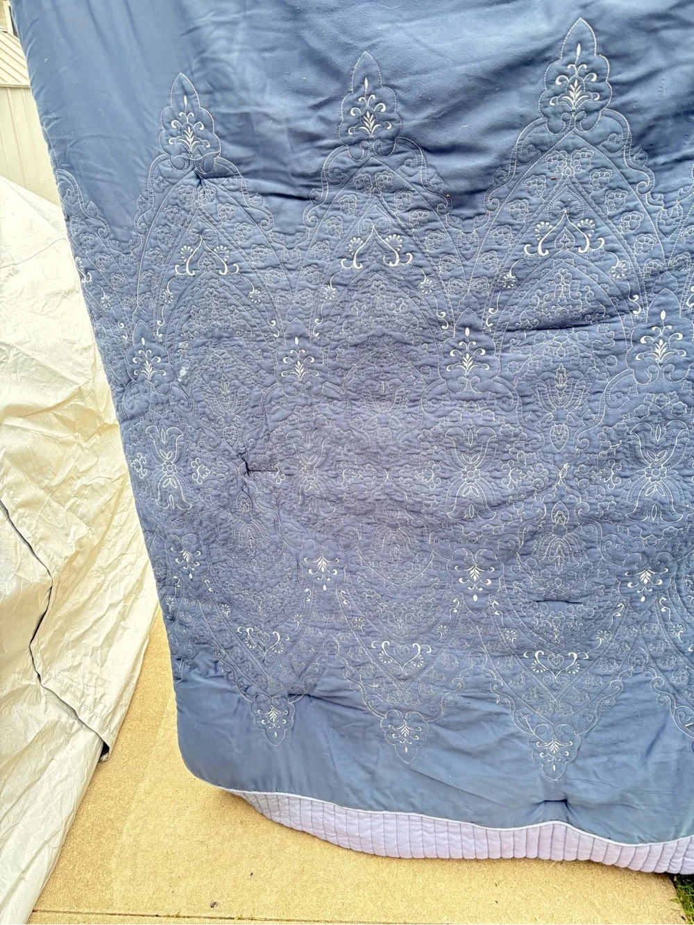 Better Homes And Gardens Dusty Blue Embroidered Quilt